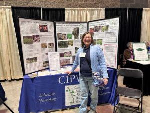 Ann with CIPWG display at the Flower Show 2023