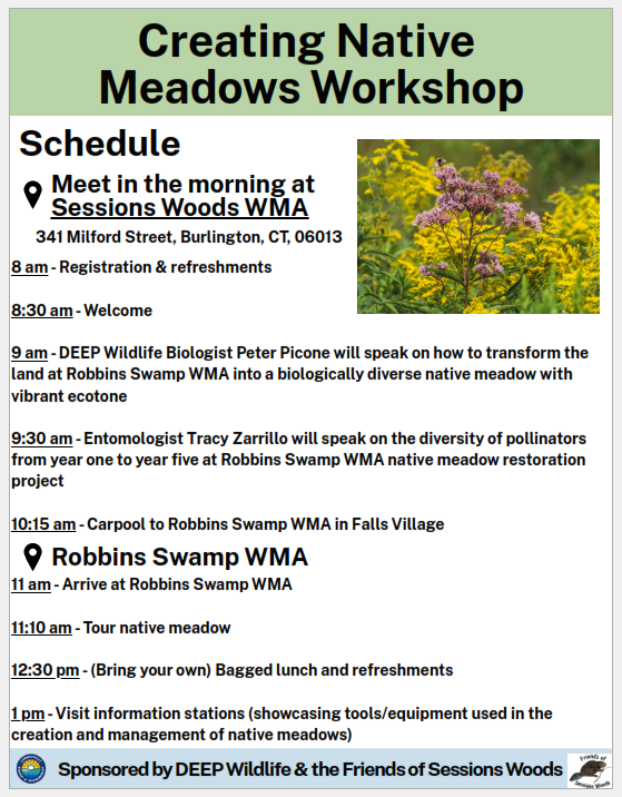 Creating/managing Native Meadows Educational Event  SUNDAY September 27, 2026, 8:30am to 2 pm
